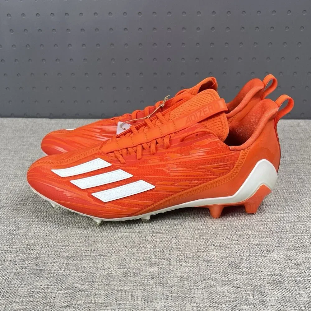 Adidas Adizero 12.0 Orange White Football Cleats HR1603 Men's Size 13